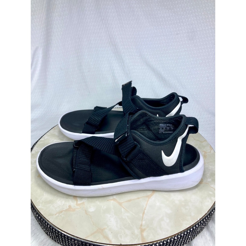 Nike Vista Strappy Sport Casual Sandals Women 10 Black White Adjustable Outdoor - Picture 7 of 14